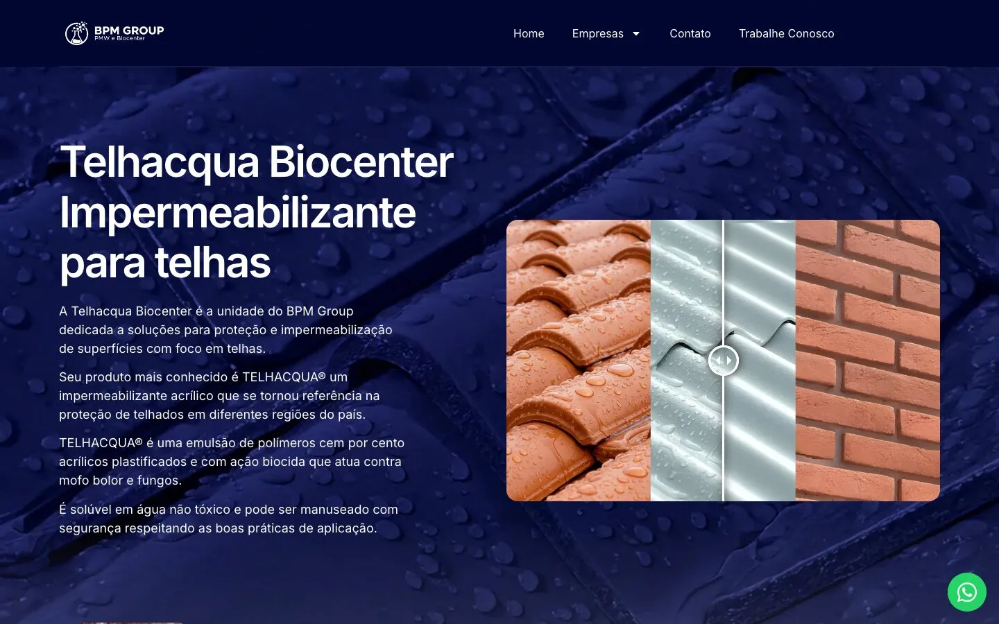 Página da Telhacqua no site do BPM Group.